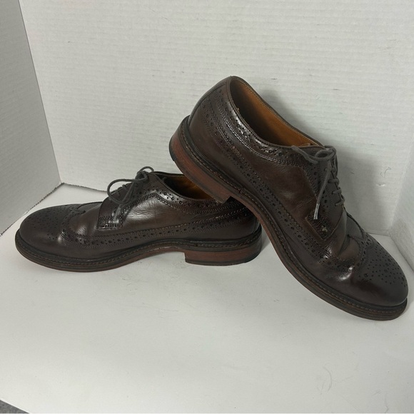 J Crew Ludlow Men’s Oxford Wingtip Shoes Brown Chocolate 9D Academia Classic main image 4
